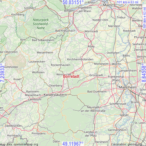 Börrstadt on map