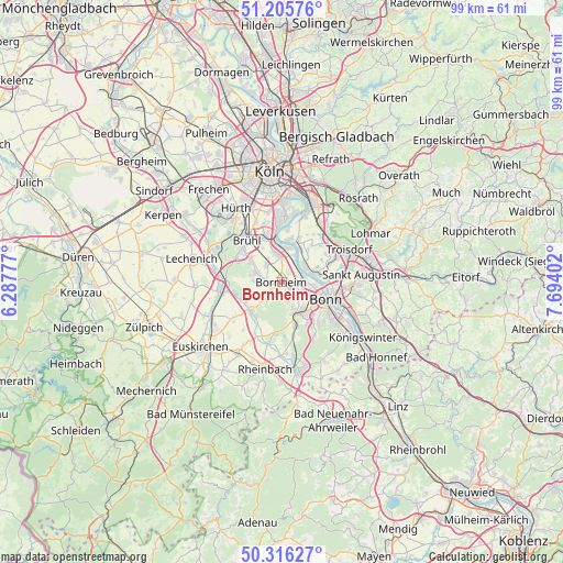 Bornheim on map