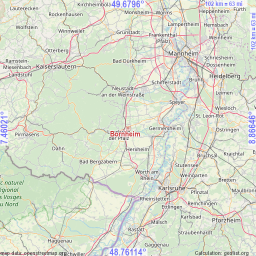 Bornheim on map