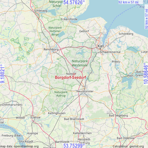 Borgdorf-Seedorf on map