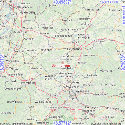 Bönnigheim on map