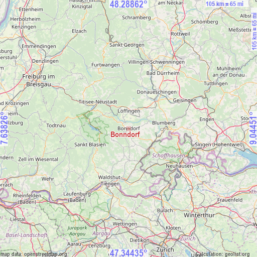Bonndorf on map