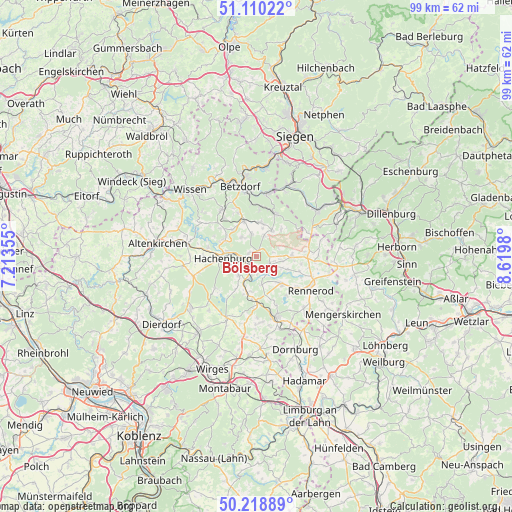 Bölsberg on map