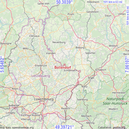 Bollendorf on map