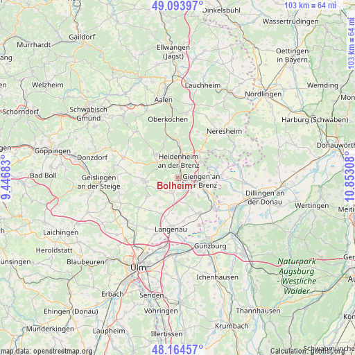 Bolheim on map