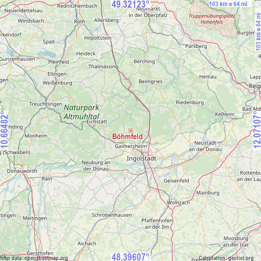 Böhmfeld on map