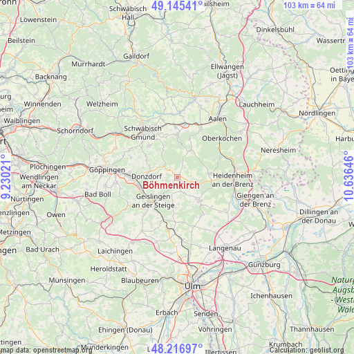 Böhmenkirch on map