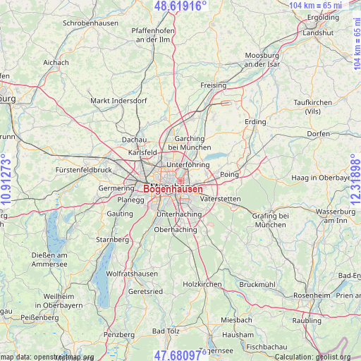 Bogenhausen on map