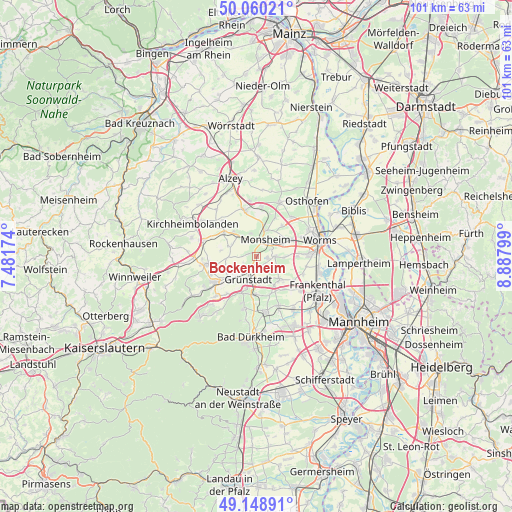Bockenheim on map