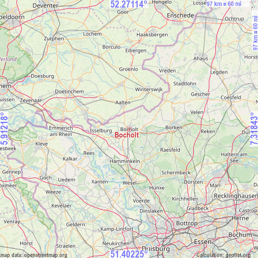Bocholt on map