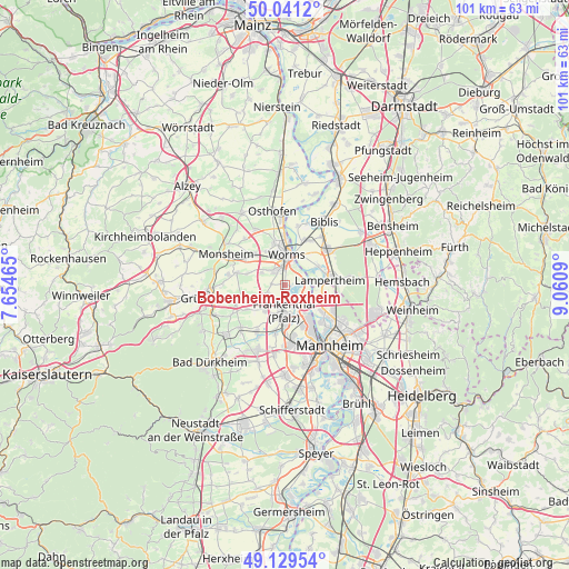 Bobenheim-Roxheim on map