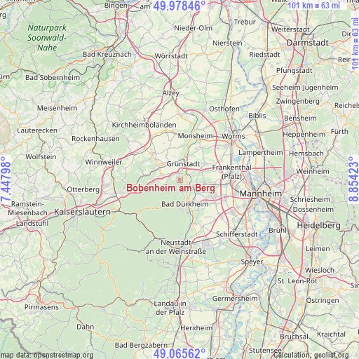 Bobenheim am Berg on map