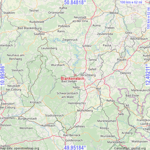Blankenstein on map