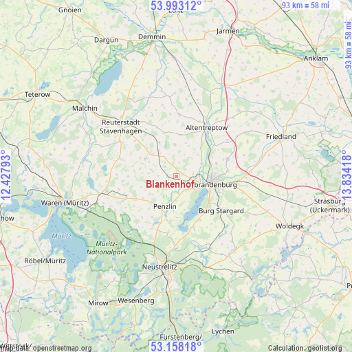 Blankenhof on map