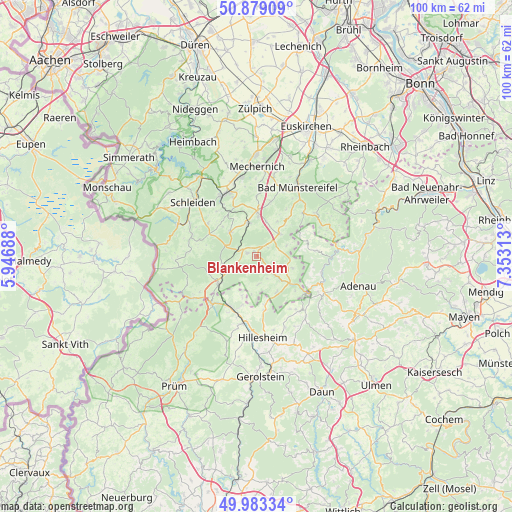 Blankenheim on map