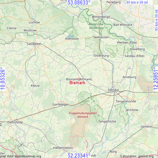 Bismark on map