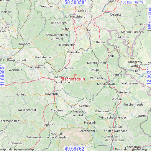 Bischofsgrün on map