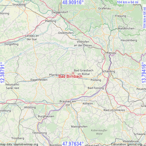 Bad Birnbach on map