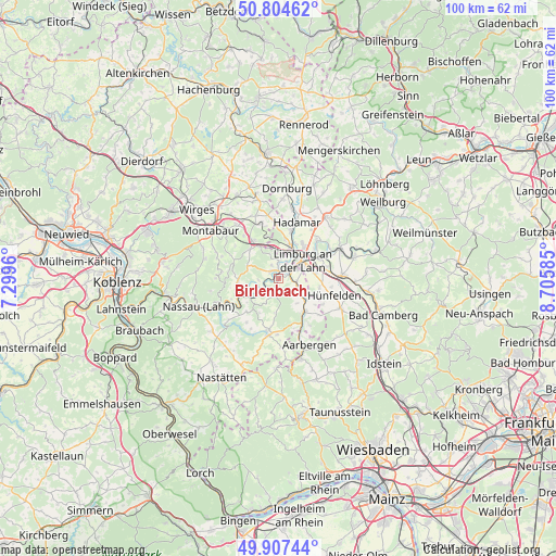 Birlenbach on map