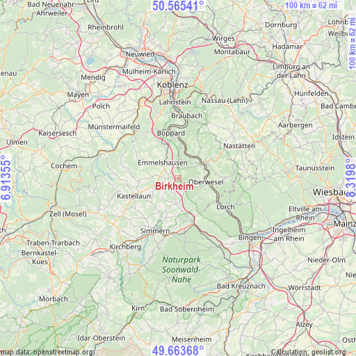Birkheim on map