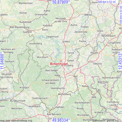 Birkenhügel on map