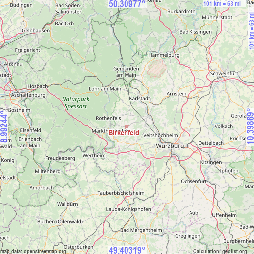 Birkenfeld on map