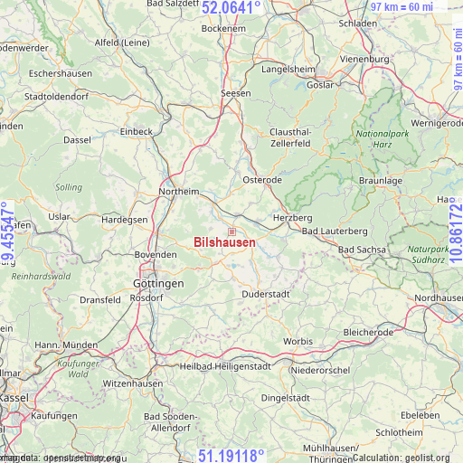 Bilshausen on map