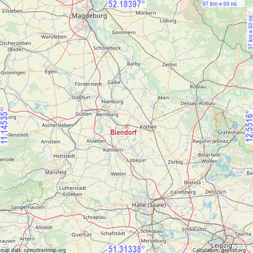 Biendorf on map