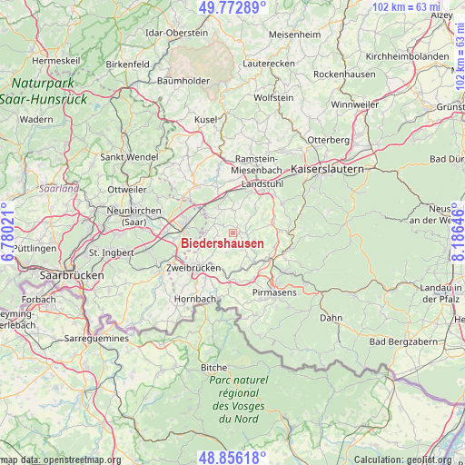 Biedershausen on map