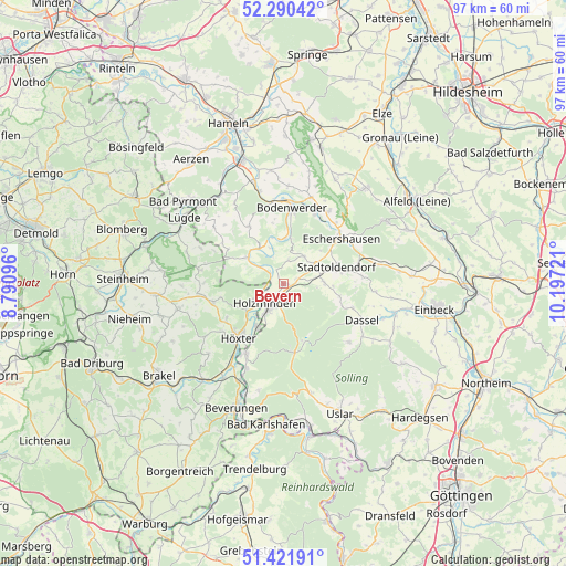 Bevern on map