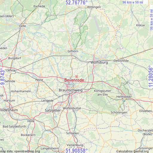 Bevenrode on map