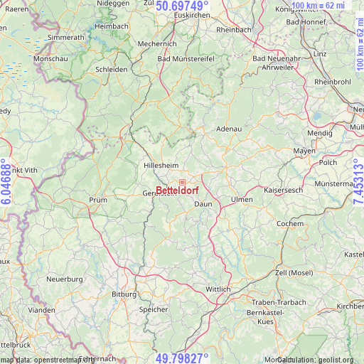 Betteldorf on map