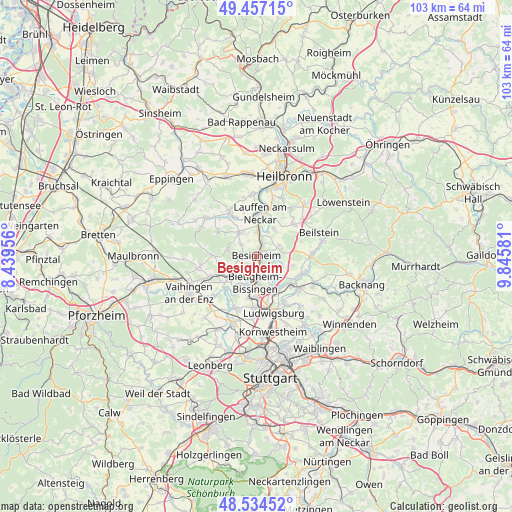 Besigheim on map