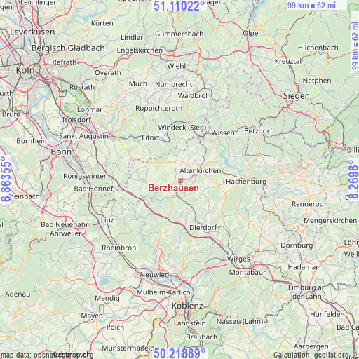 Berzhausen on map