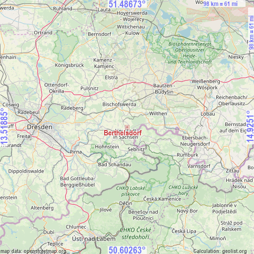 Berthelsdorf on map