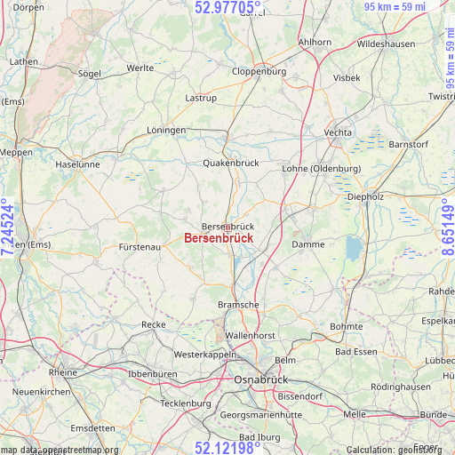 Bersenbrück on map