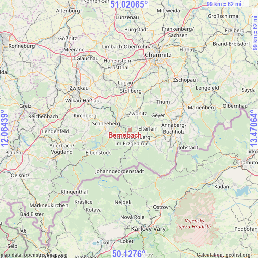 Bernsbach on map