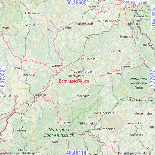 Bernkastel-Kues on map