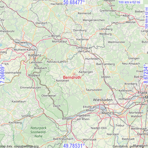 Berndroth on map