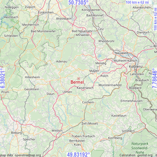 Bermel on map