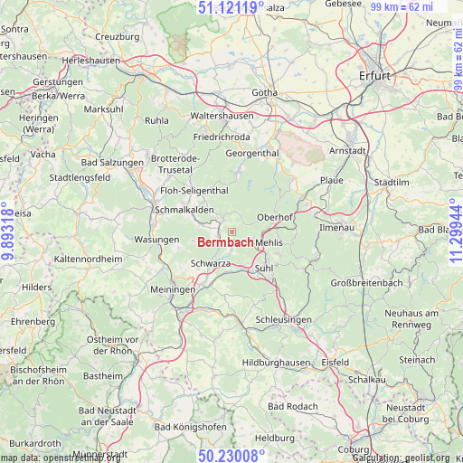Bermbach on map