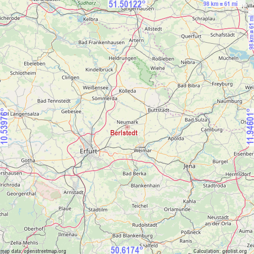 Berlstedt on map