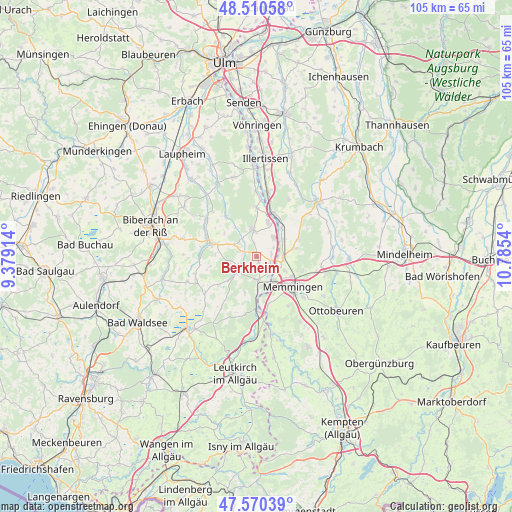 Berkheim on map