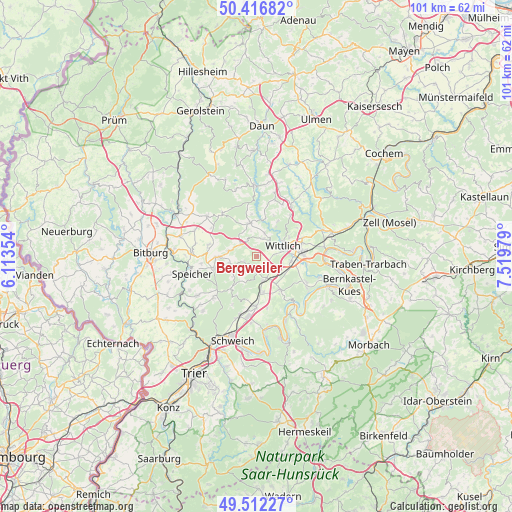 Bergweiler on map