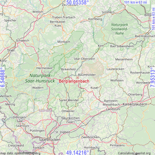 Berglangenbach on map