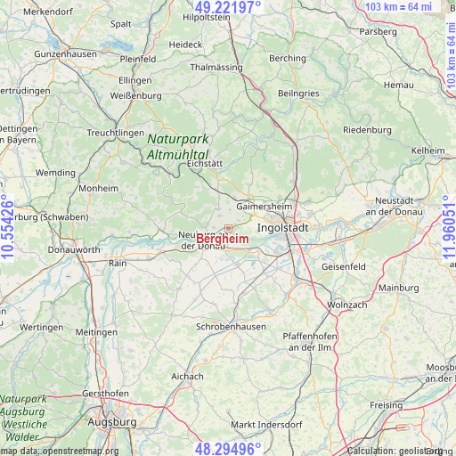 Bergheim on map
