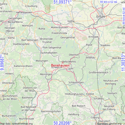 Benshausen on map