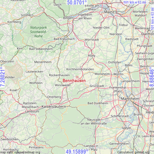 Bennhausen on map