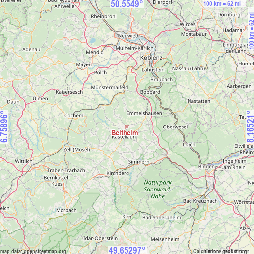 Beltheim on map