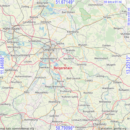 Belgershain on map